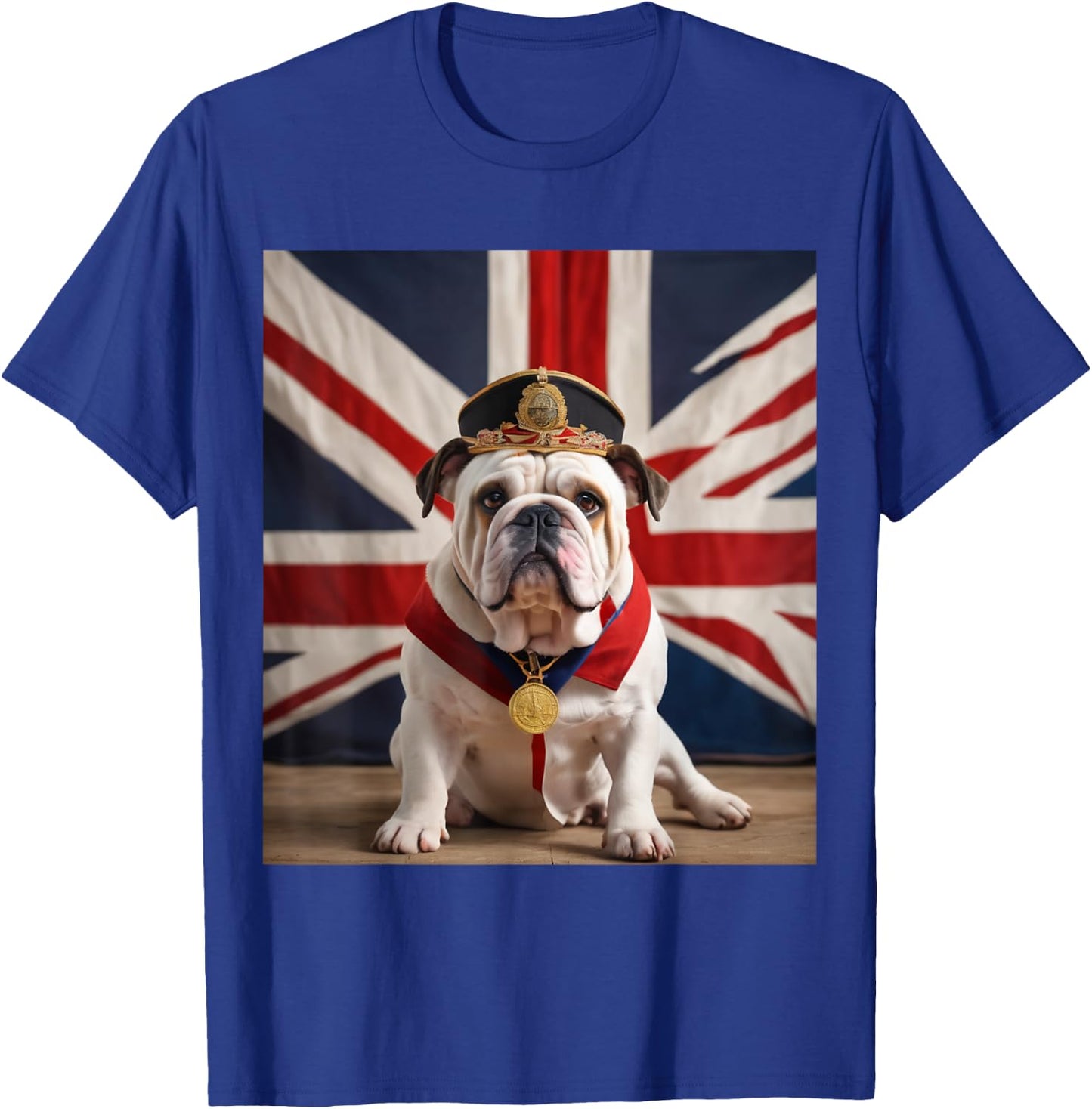British Bulldog Patriotic Union Jack Men T-Shirt - T-Shirt | Royal