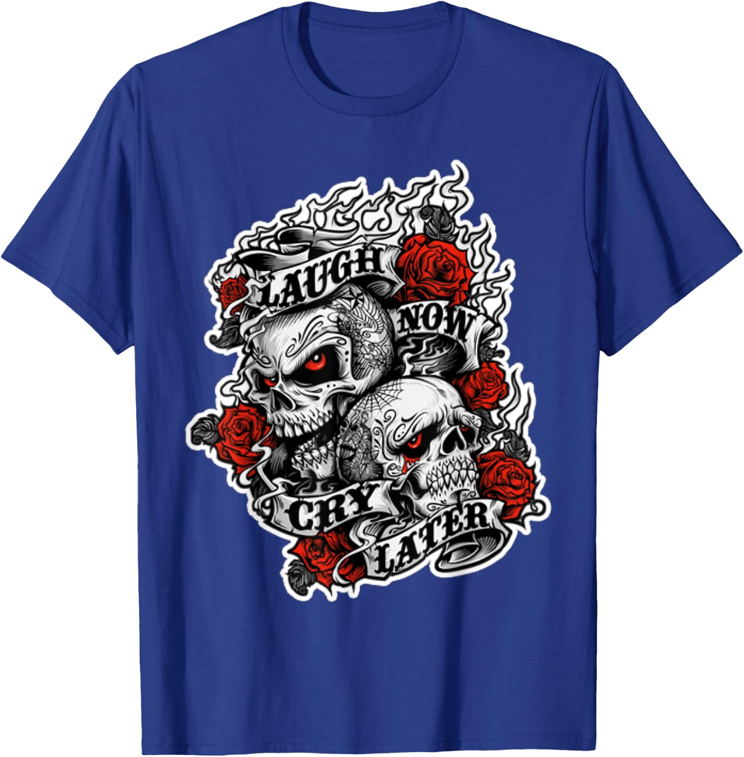 Laugh Now - Cry Later - Wild Biker T-Shirt - T-Shirt | Royal