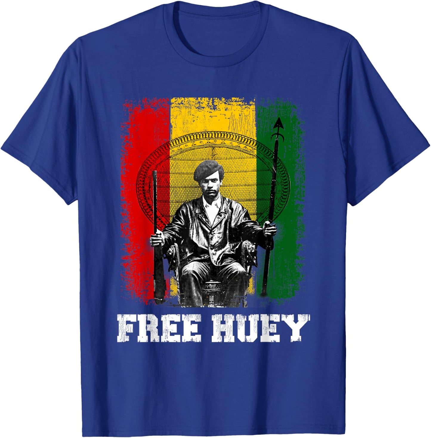 Free Huey - Black History & African Roots Afro Empowerment T-Shirt - T-Shirt | Royal