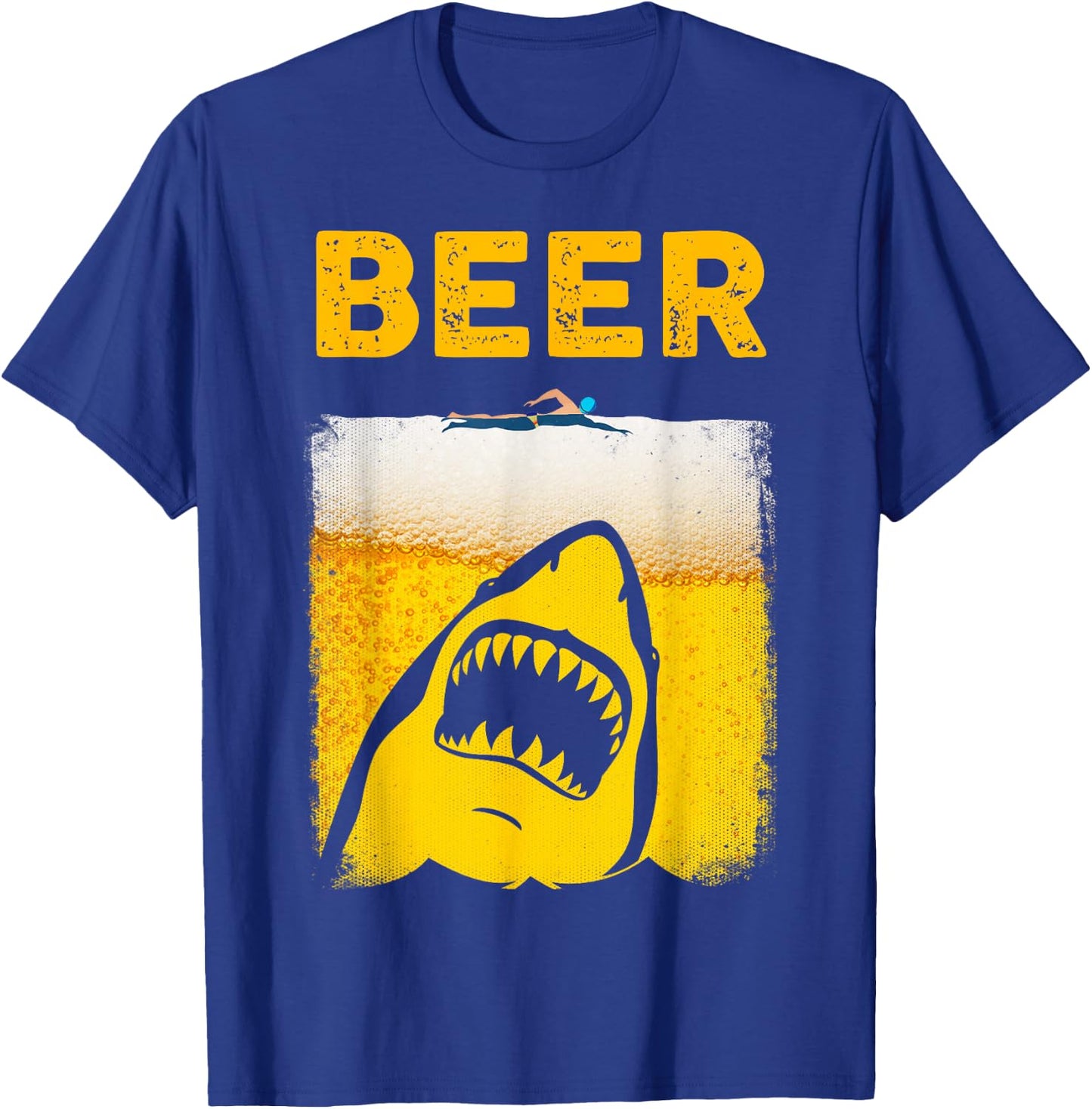 Beer Parody Shark Swimmer Great Funny Gift Beer Lovers T-Shirt - T-Shirt | Royal