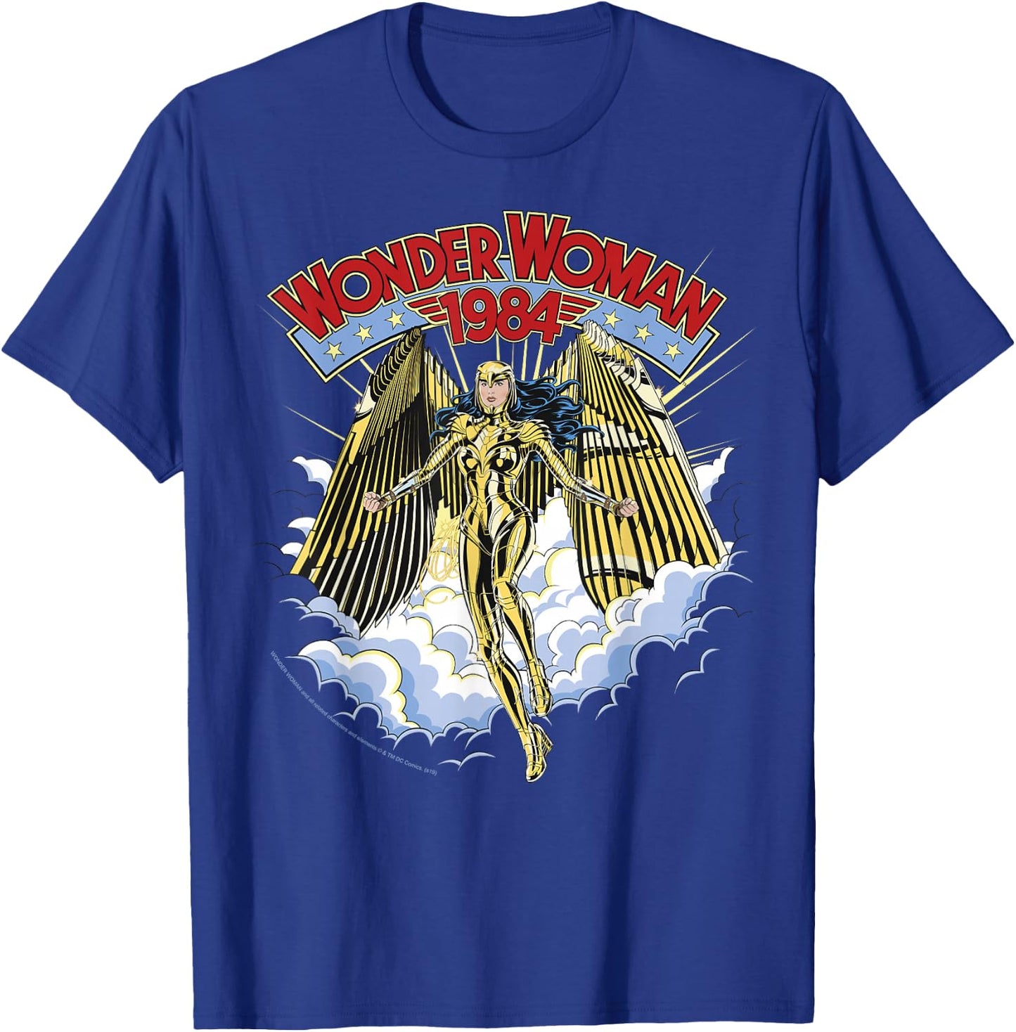 DC Comics Wonder Woman 1984 Gold Suit Clouds Portrait T-Shirt - T-Shirt | Royal