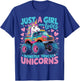 Just a Girl Who Loves Monster Trucks and Unicorns T-Shirt - T-Shirt | Royal