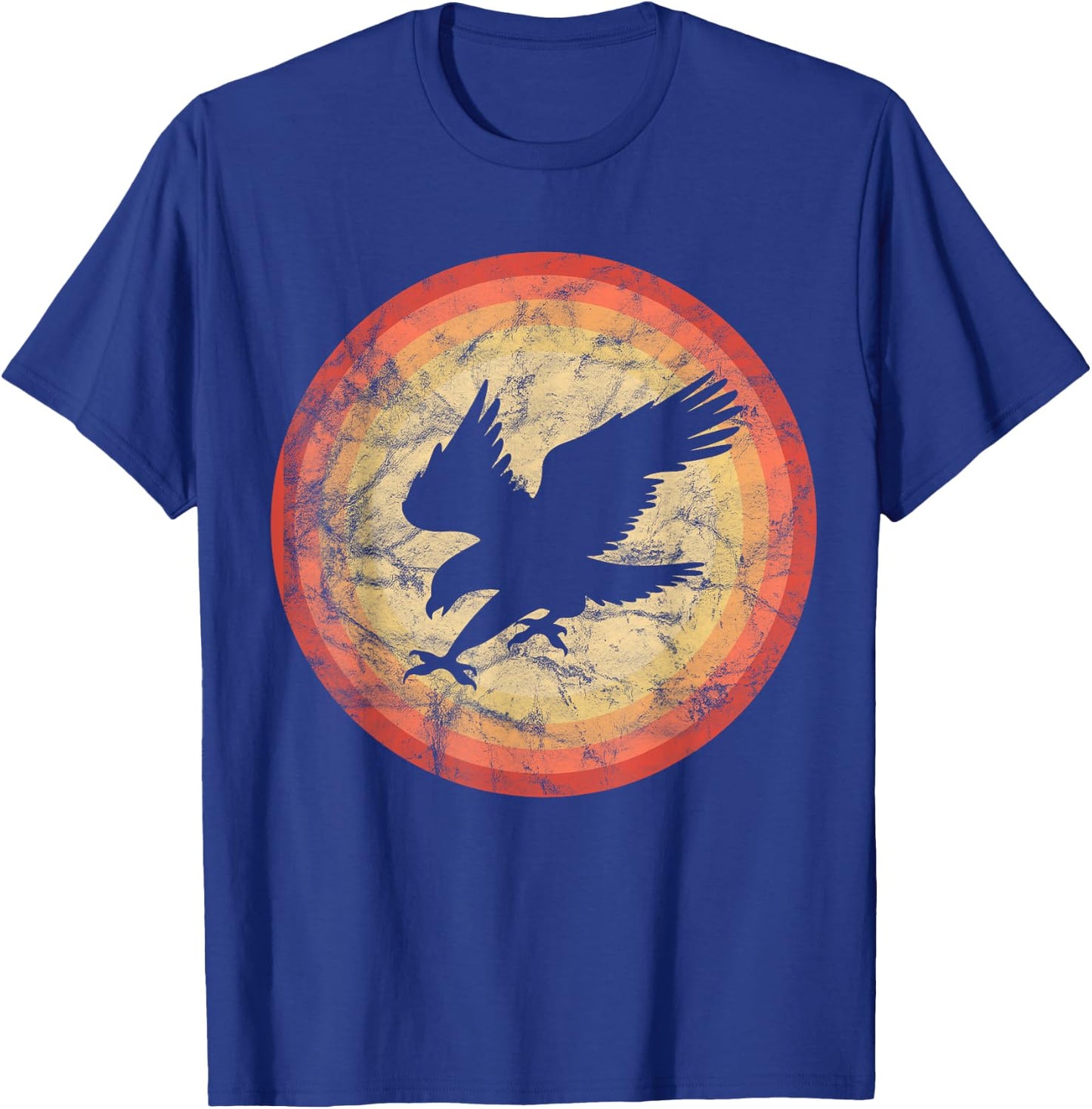 Vintage Retro Hawk Bird Sunset T-Shirt - T-Shirt | Royal