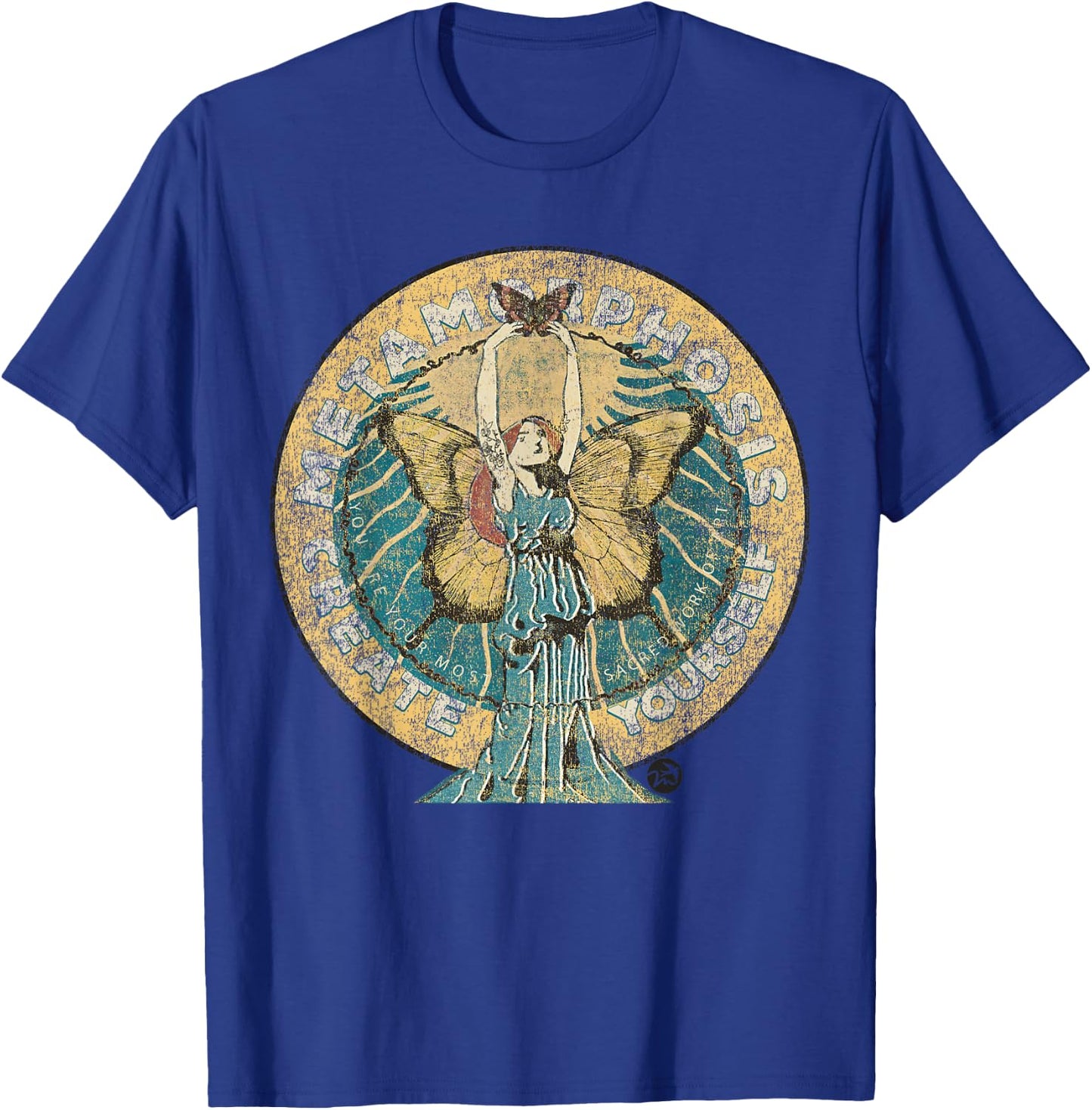 Metamorphosis - Butterfly - Create Yourself - Inspirational T-Shirt - T-Shirt | Royal