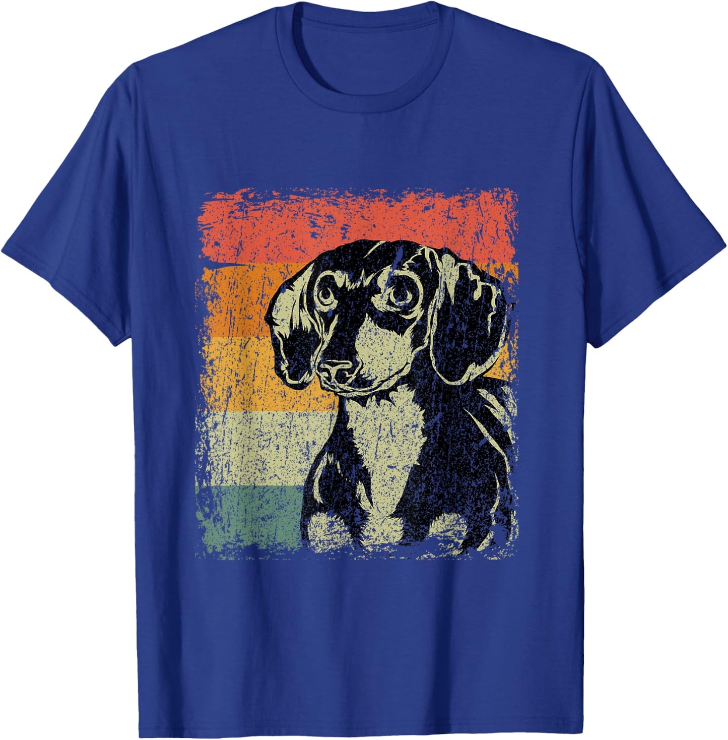 Retro Doxie Wiener Dog Gift Vintage Dachshund Men Women Kids T-Shirt - T-Shirt | Royal