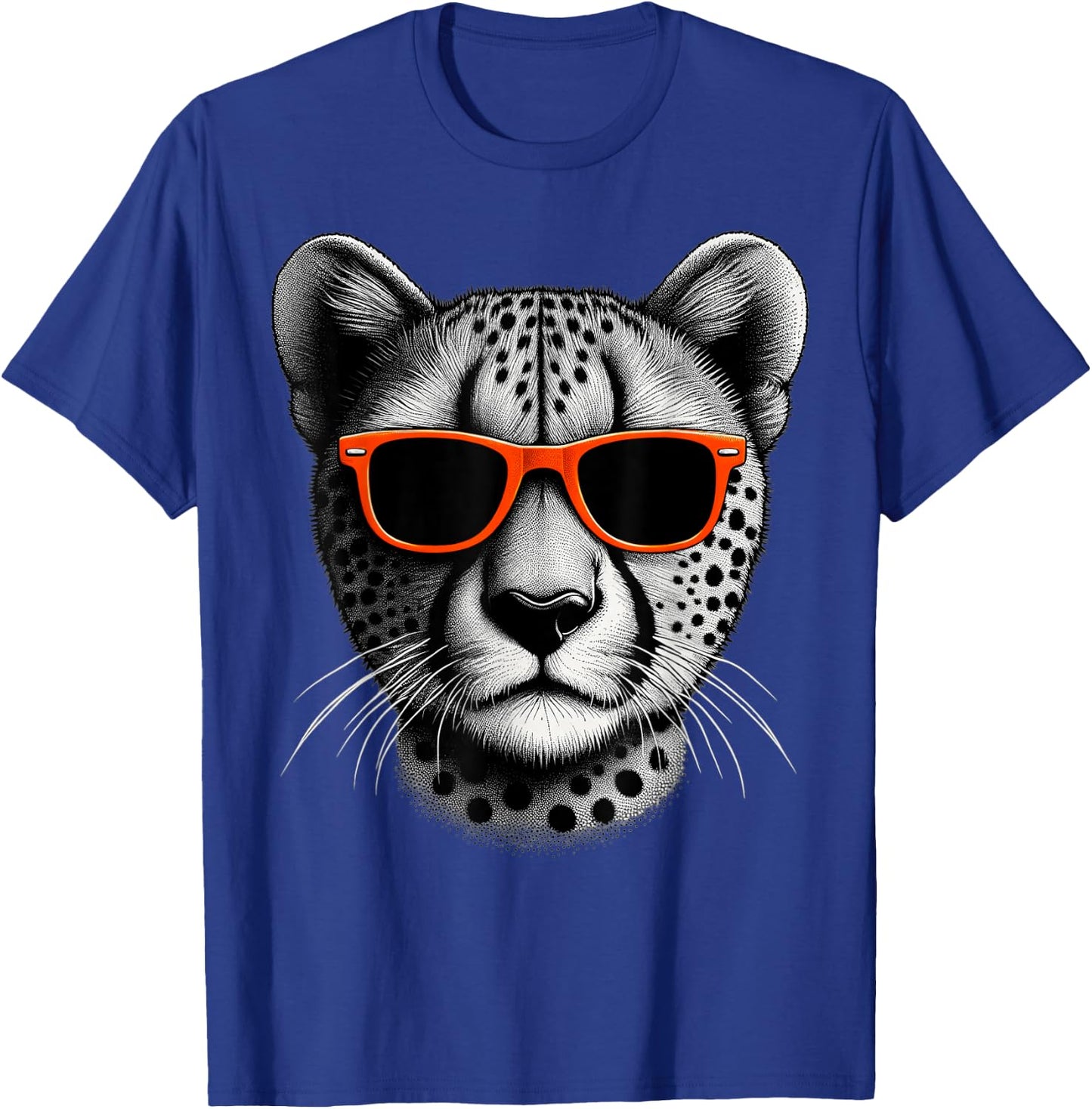 Cool Cheetah Wearing Sunglasses Graphic Art T-Shirt - T-Shirt | Royal