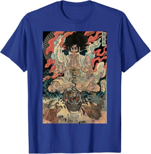Japanese Vintage Artwork Tengu Gods Defeat The Evil Snake T-Shirt - T-Shirt | Royal