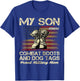 My Son Wears Combat Boots and Dog Tags Proud Mom T-Shirt - T-Shirt | Royal