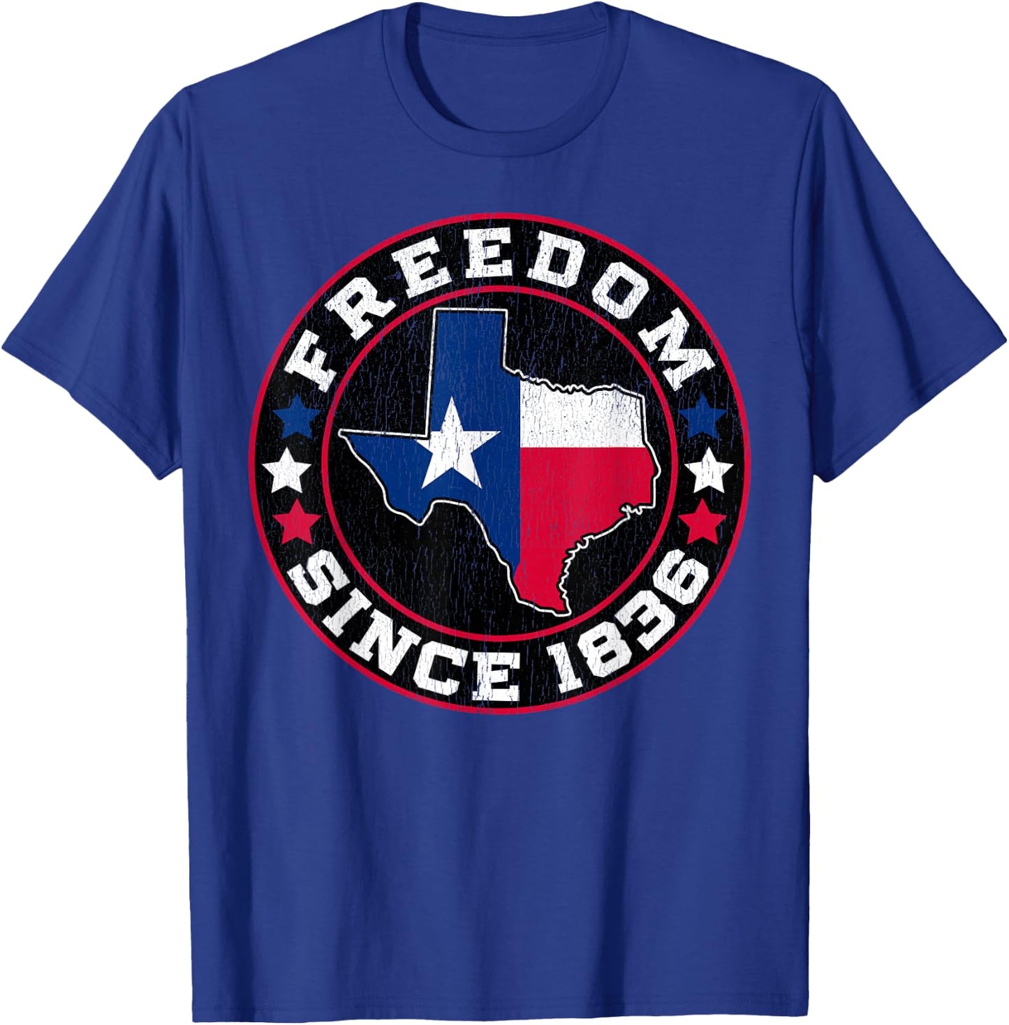 Freedom Since 1836 Texas Independence Day T-Shirt - T-Shirt | Royal