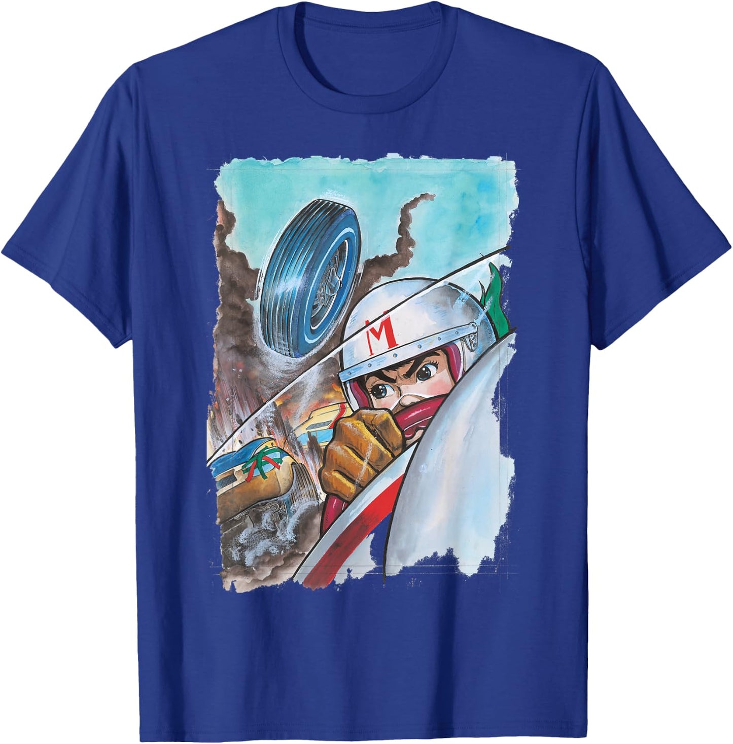 Manga Speed Racer Crash T-Shirt - T-Shirt | Royal