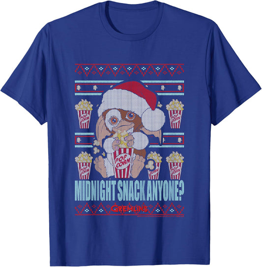 Kids Gremlins Christmas Midnight Snack Anyone Ugly Sweater T-Shirt - T-Shirt | Royal
