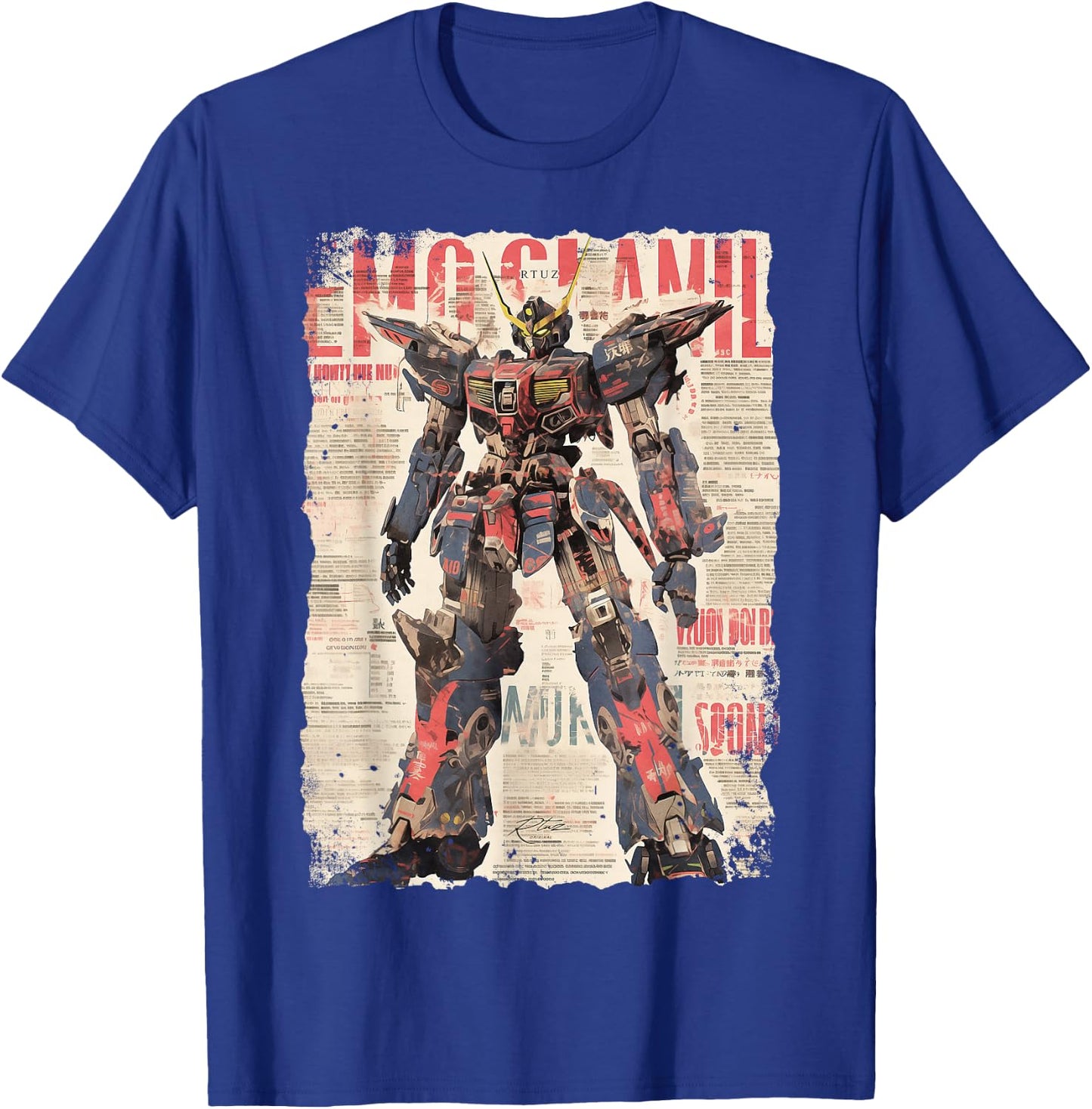 Hip Hop Y2K Vintage Hipster Edgy Urban Streetwear Robot T-Shirt - T-Shirt | Royal