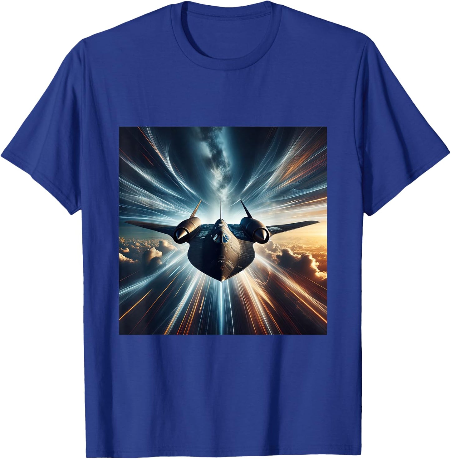 SR 71 Blackbird Fighter Jet Military Aircraft T-Shirt - T-Shirt | Royal
