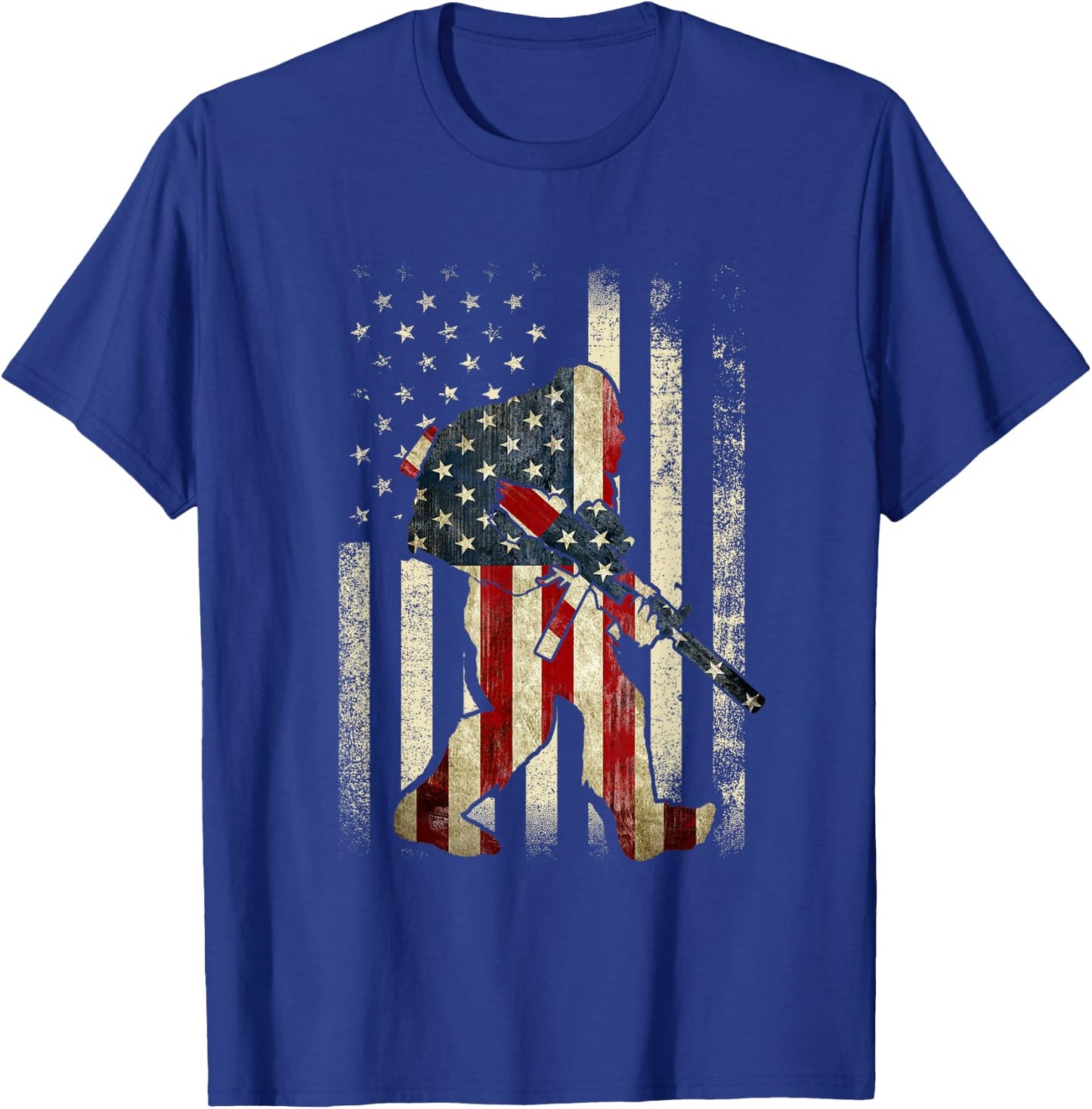 Bigfoot 2nd Amendment Right to Bear Arms Gift Gun Owner T-Shirt - T-Shirt | Royal