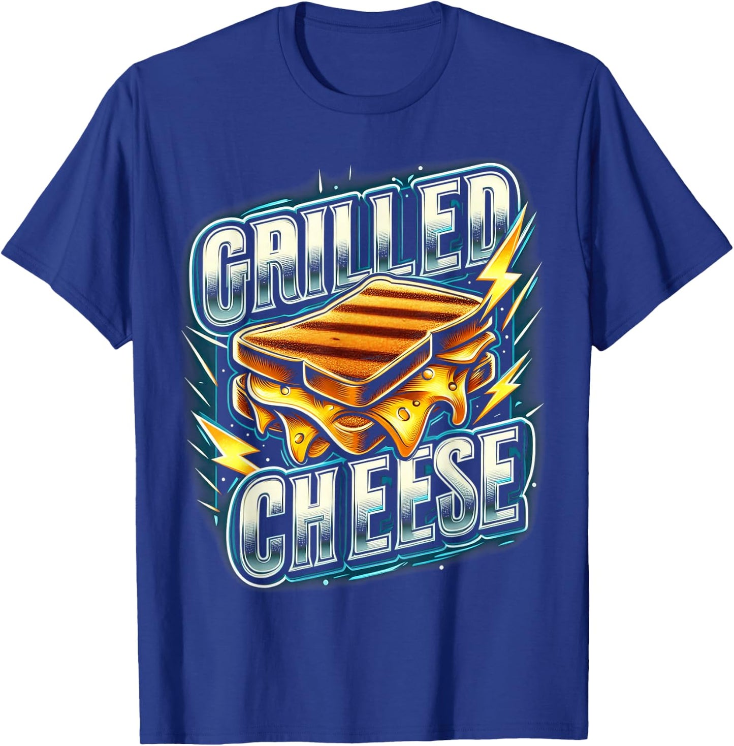 Barbecue Cheese Tea with Lightning and Flashes Funny Gourmet T-Shirt - T-Shirt | Royal