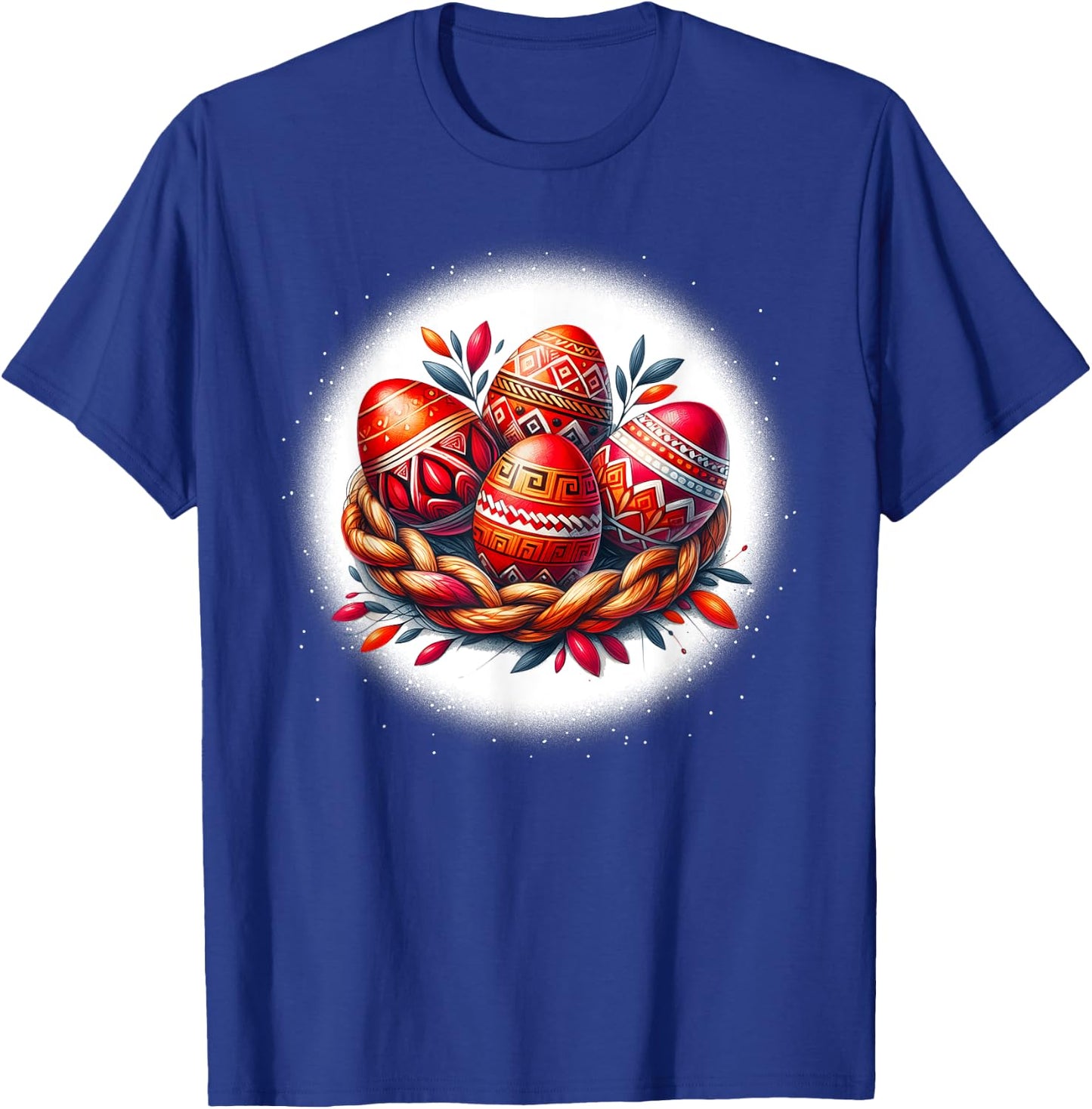 Christ is Risen Greek Russian Eastern Orthodox Pascha Cross T-Shirt - T-Shirt | Royal