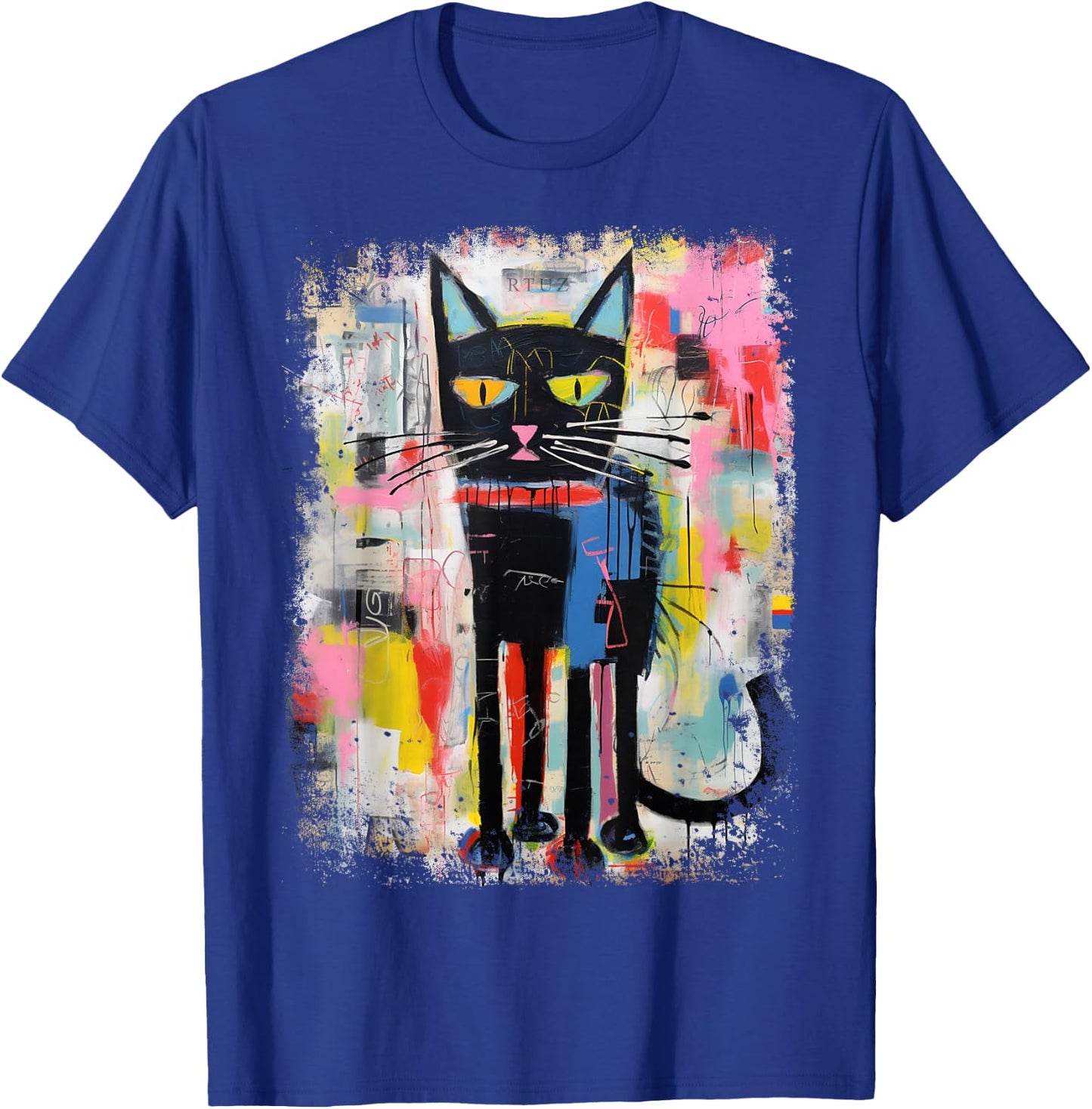 Hip Hop Cat Y2K Vintage Hipster Retro Edgy Streetwear Cat T-Shirt - T-Shirt | Royal