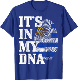 Uruguay It's In My DNA Uruguay Flag T-Shirt - T-Shirt | Royal