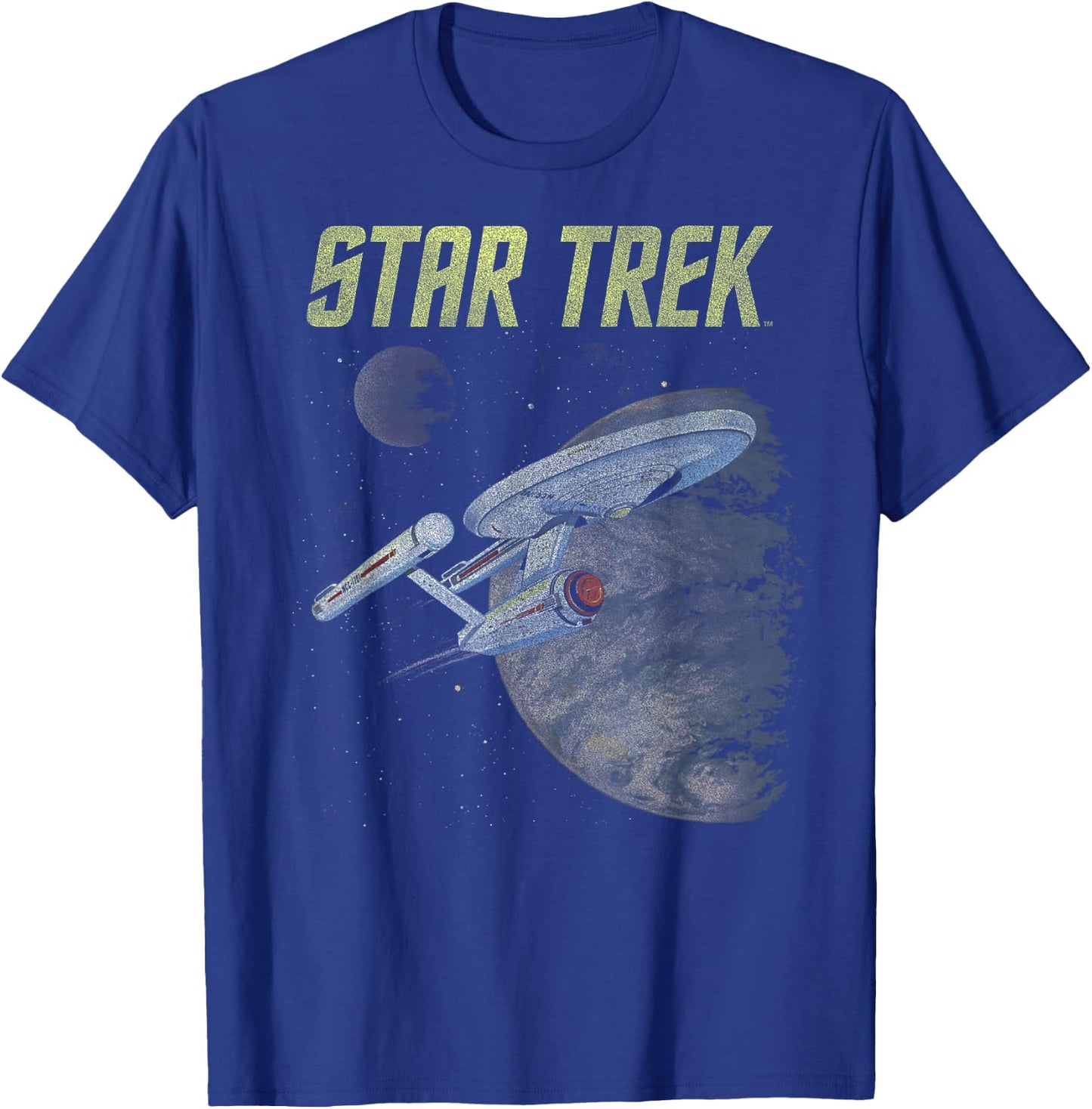 Star Trek: The Original Series Vintage Enterprise Poster T-Shirt - T-Shirt | Royal