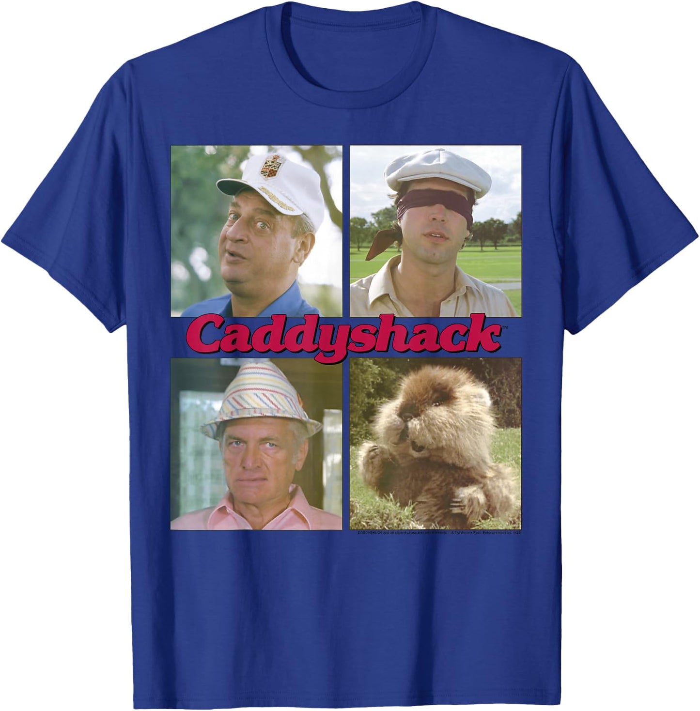 Caddyshack Portrait Box Up T-Shirt - T-Shirt | Royal