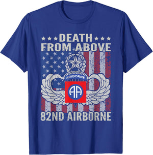 Death From Above 82nd Airborne Division Veteran T-Shirt - T-Shirt | Royal