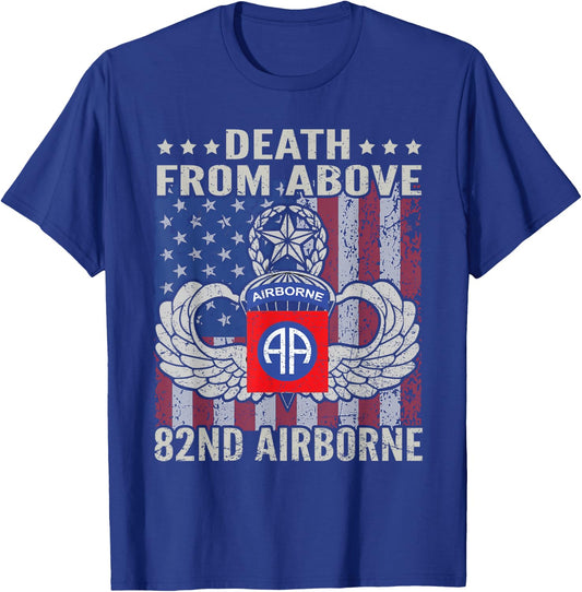 Death From Above 82nd Airborne Division Veteran T-Shirt - T-Shirt | Royal
