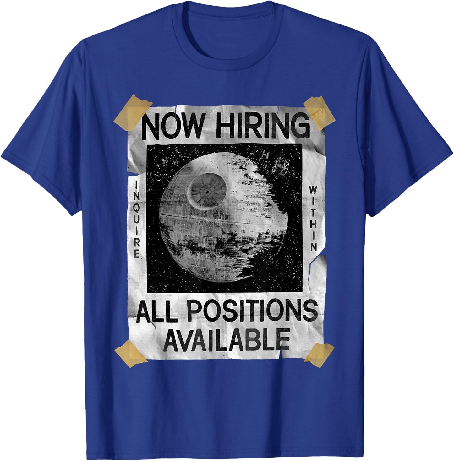 Star Wars Now Hiring On The Death Star T-Shirt - T-Shirt | Royal