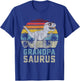 Grandpasaurus T Rex Dinosaur Grandpa Saurus Family Matching T-Shirt - T-Shirt | Royal