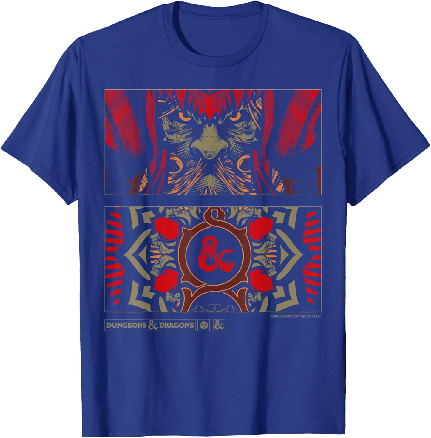 Dungeons & Dragons Handbook Cover Art Panels T-Shirt - T-Shirt | Royal