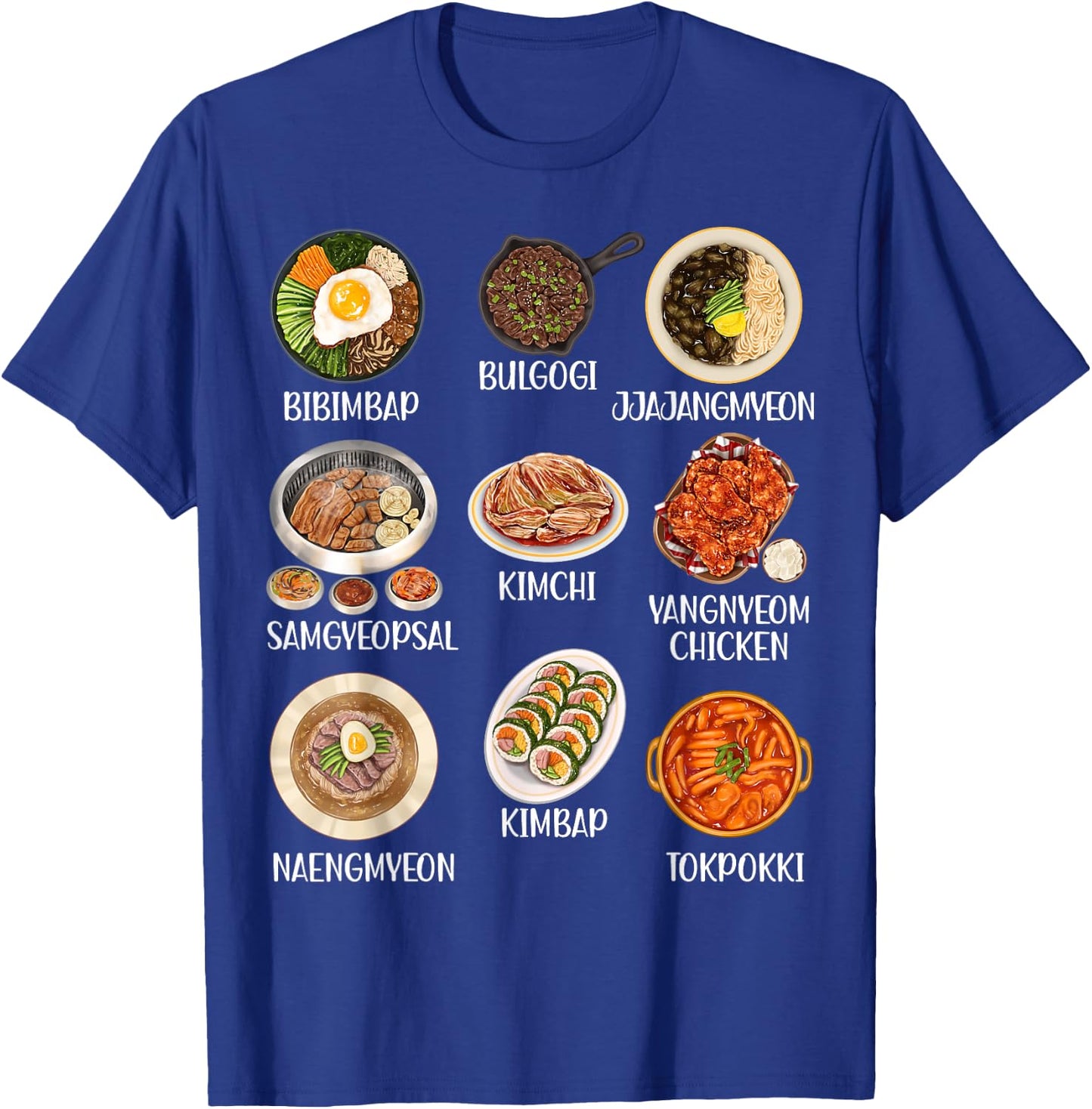 Cute Korean Food Kimchi Bibimbap Kawaii Korean Aesthetic Pop T-Shirt - T-Shirt | Royal