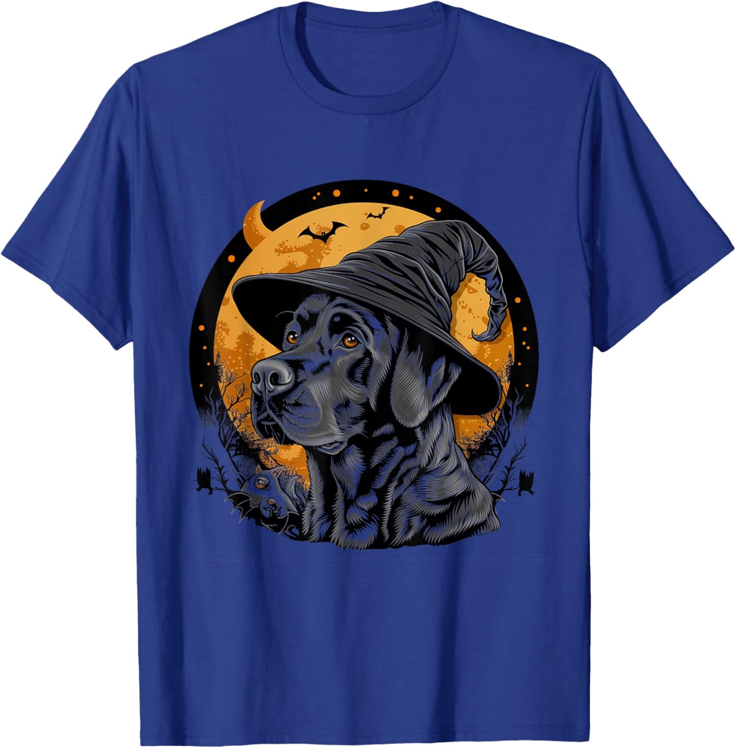 Labrador Halloween Funny Cute Dog Black Lab Mom Wizard Witch T-Shirt - T-Shirt | Royal
