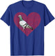 Pigeon Valentines Day Bird Love Fingerprint T-Shirt - T-Shirt | Royal