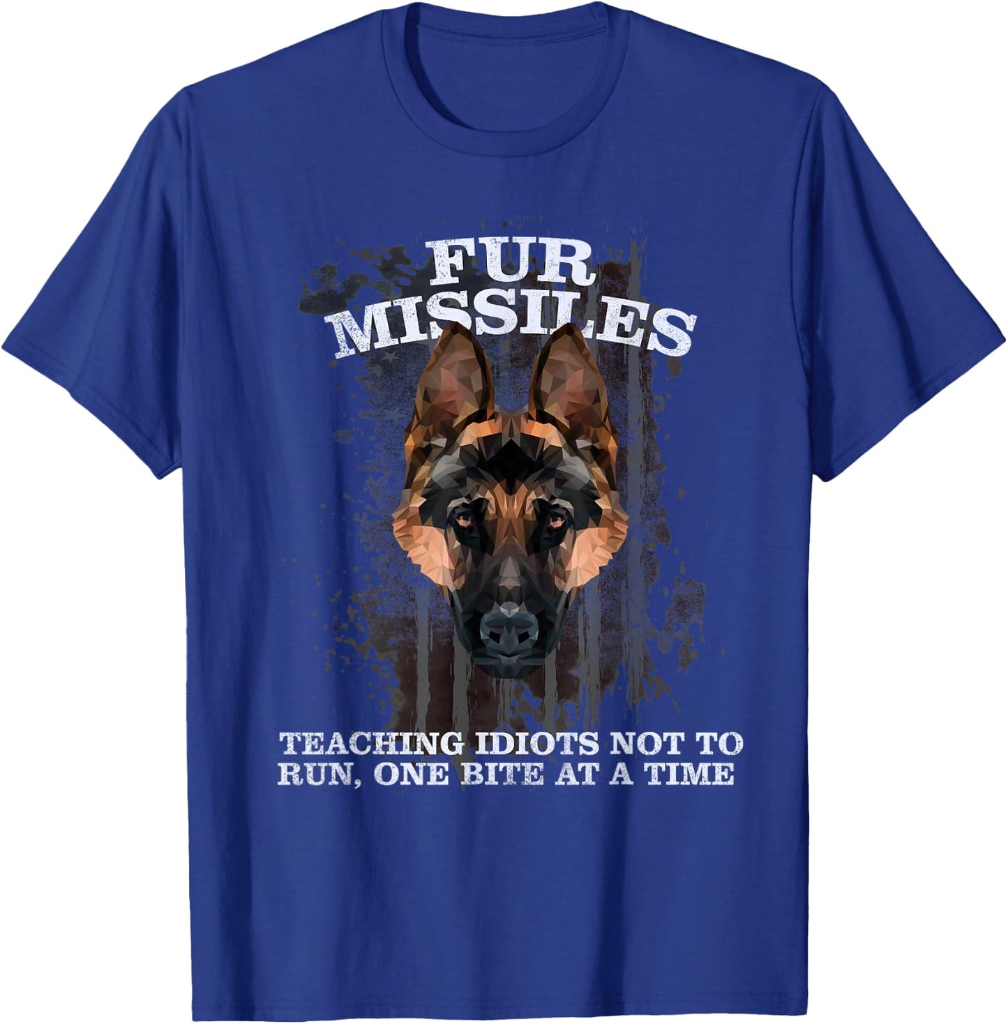Fur missle, k9 handler, police shepherd american apparel T-Shirt - T-Shirt | Royal