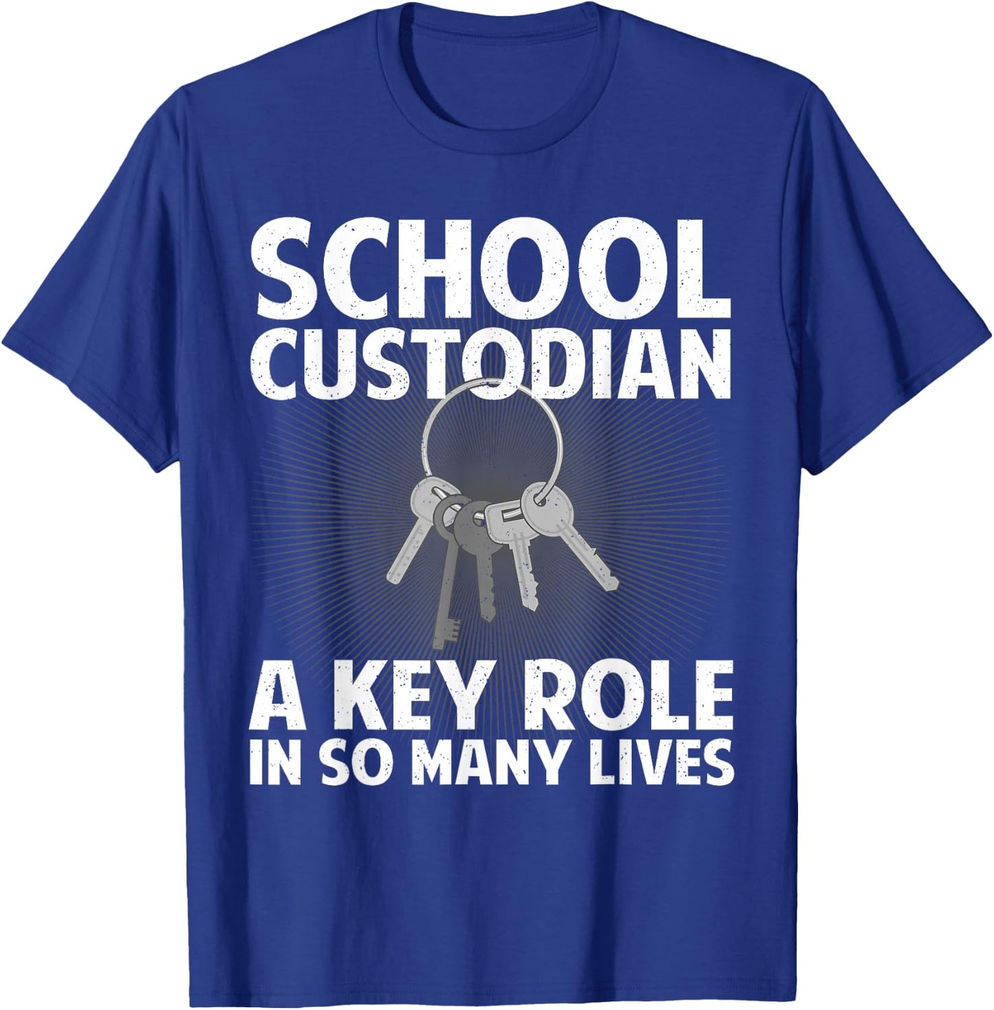 School Custodian Design Women Custodian Appreciation T-Shirt - T-Shirt | Royal