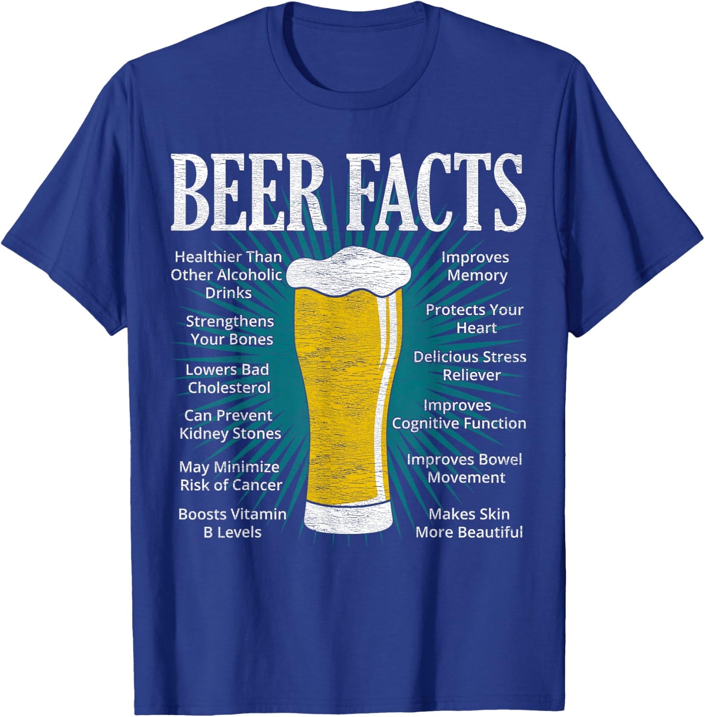Beer Facts - Funny Beer Lover Gift T-Shirt - T-Shirt | Royal