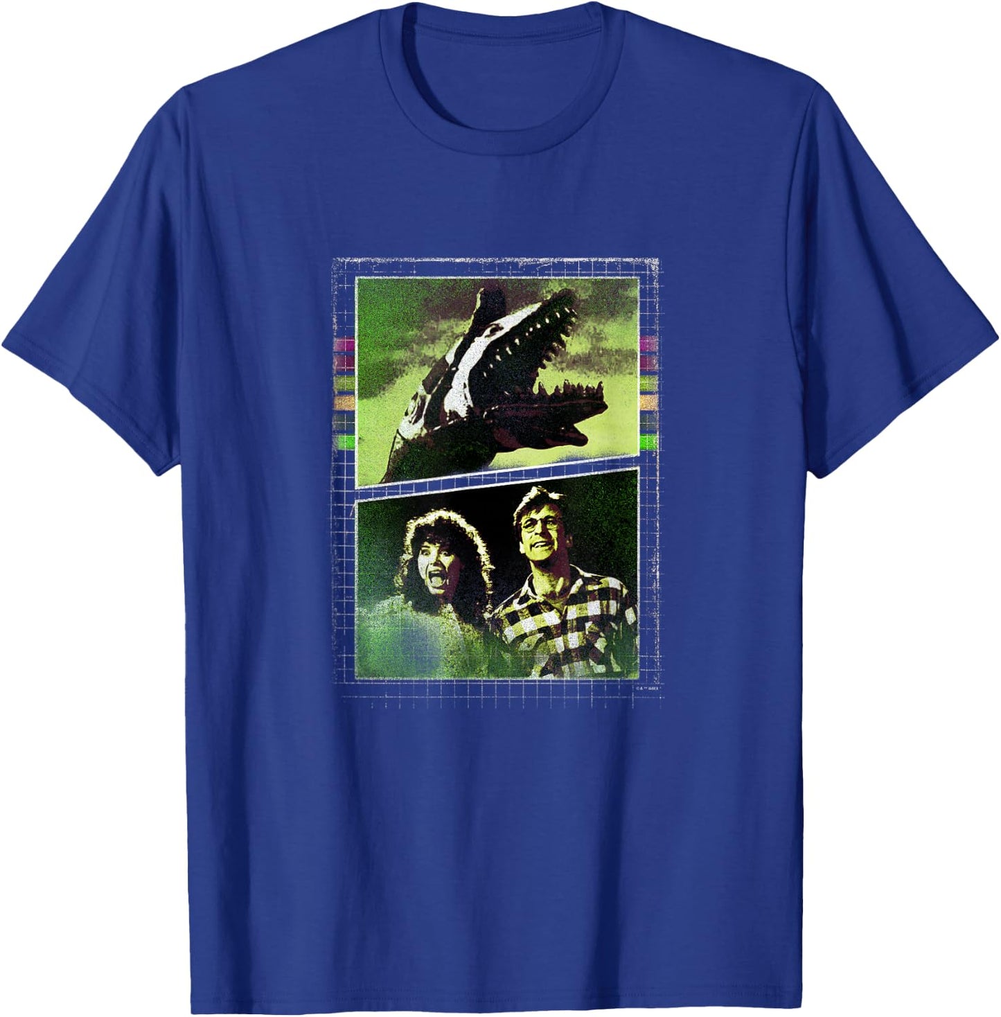 Beetlejuice Vintage Retro Sandworm Adam & Barbara Panels T-Shirt - T-Shirt | Royal