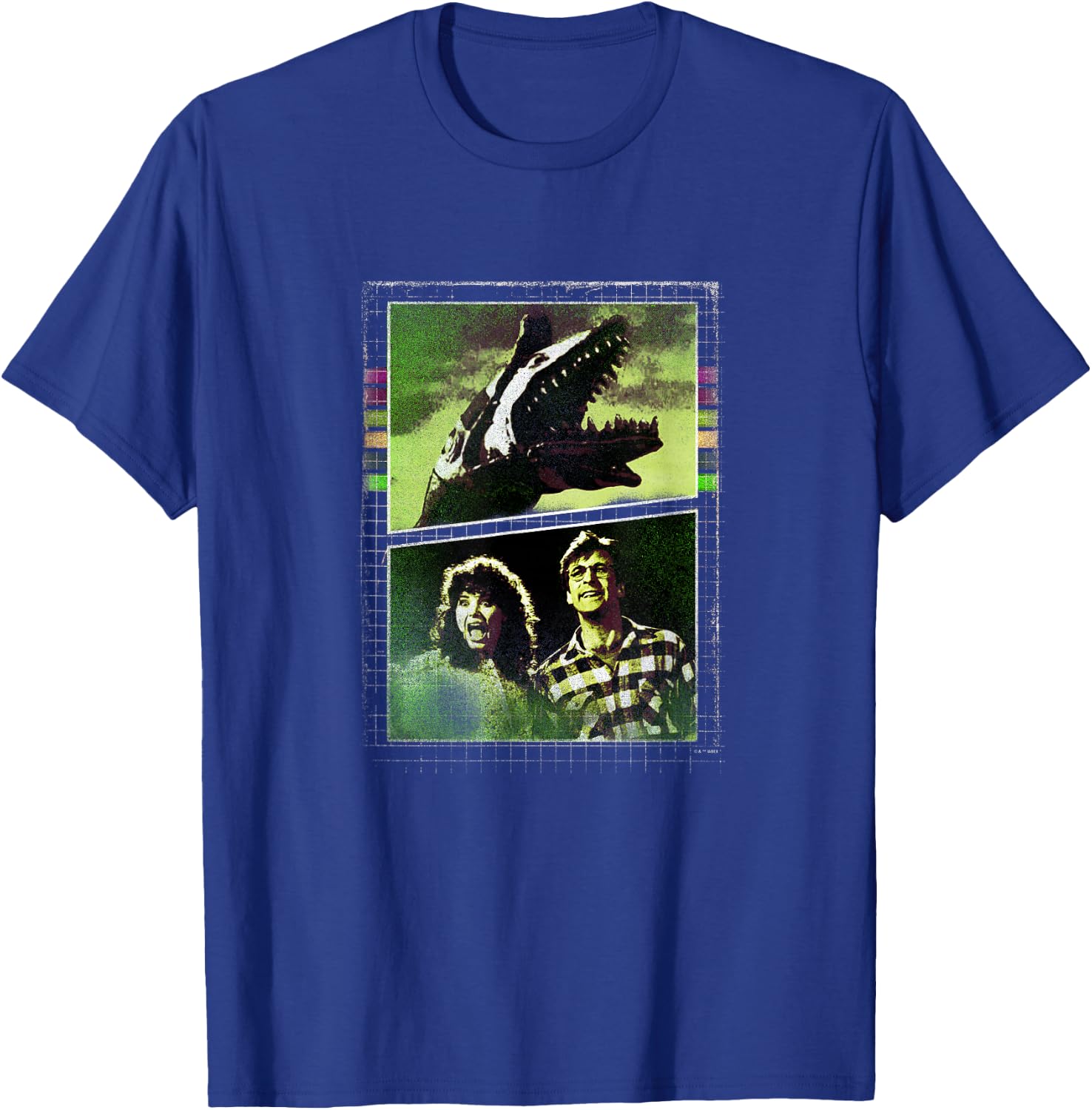 Beetlejuice Vintage Retro Sandworm Adam & Barbara Panels T-Shirt - T-Shirt | Royal