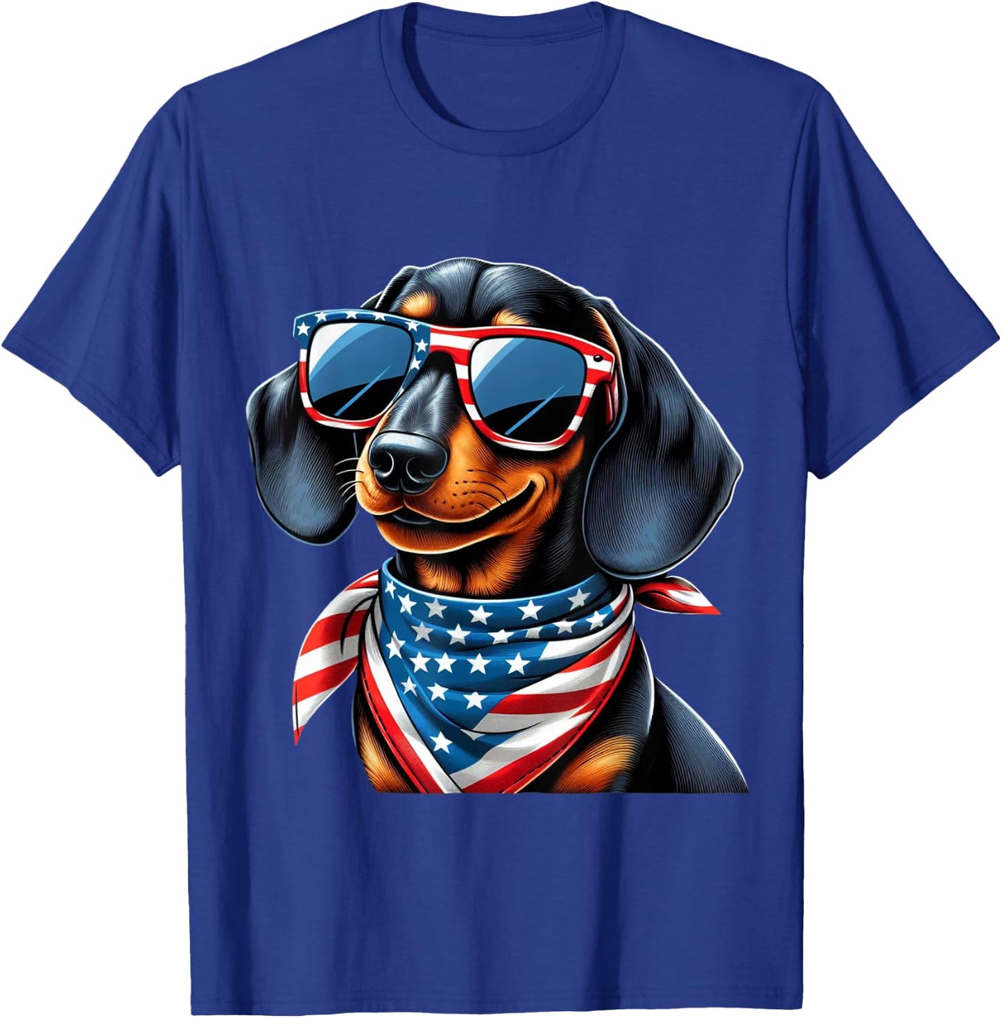Dachshund 4th of July Dog Men Women Kids Boys Girls Children T-Shirt - T-Shirt | Royal