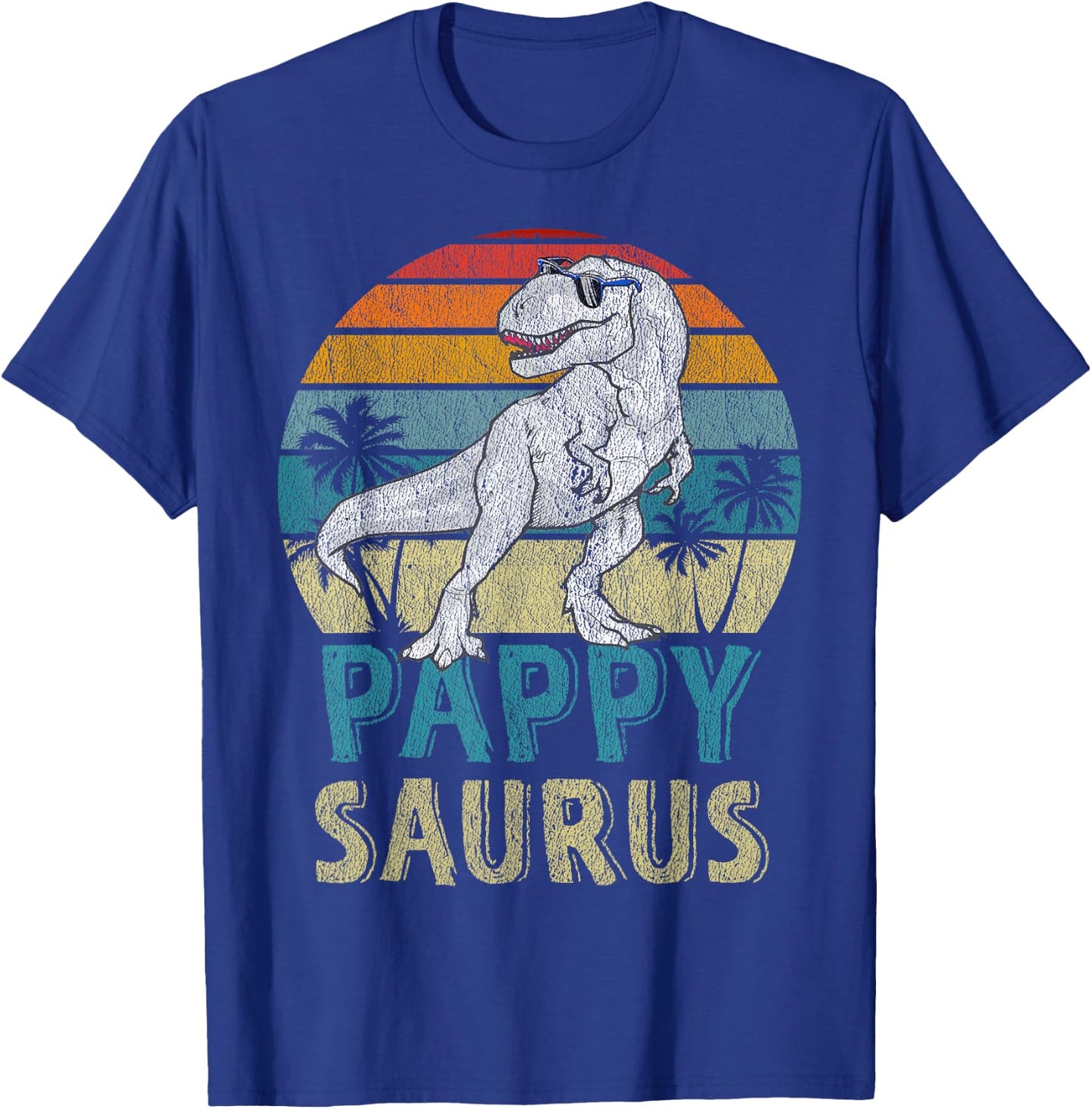 Pappysaurus T Rex Dinosaur Pappy Saurus Family Matching T-Shirt - T-Shirt | Royal