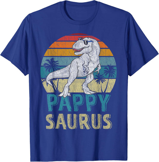 Pappysaurus T Rex Dinosaur Pappy Saurus Family Matching T-Shirt - T-Shirt | Royal