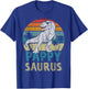 Pappysaurus T Rex Dinosaur Pappy Saurus Family Matching T-Shirt - T-Shirt | Royal