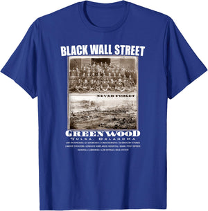 Black Wall Street - Vintage History Before And After Photos T-Shirt - T-Shirt | Royal