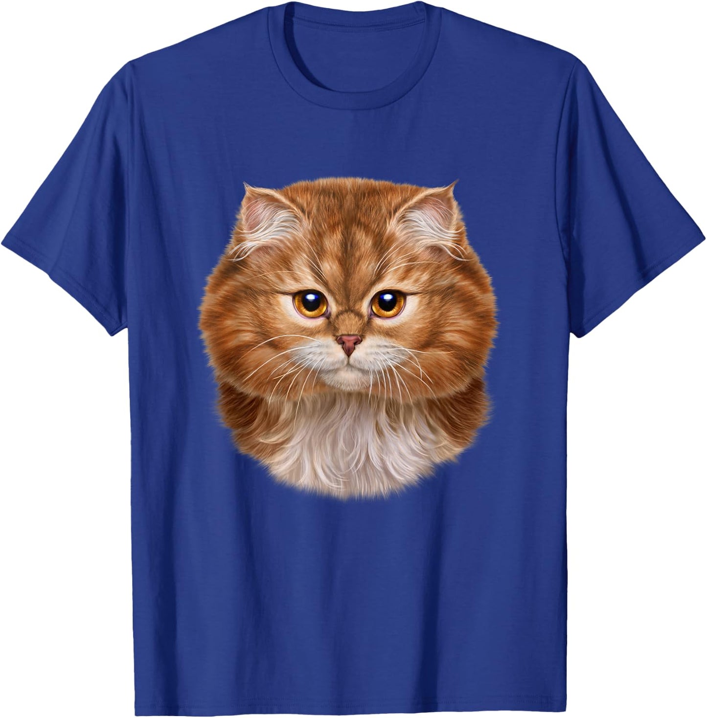 Fluffy Orange Cat Face T-Shirt - T-Shirt | Royal