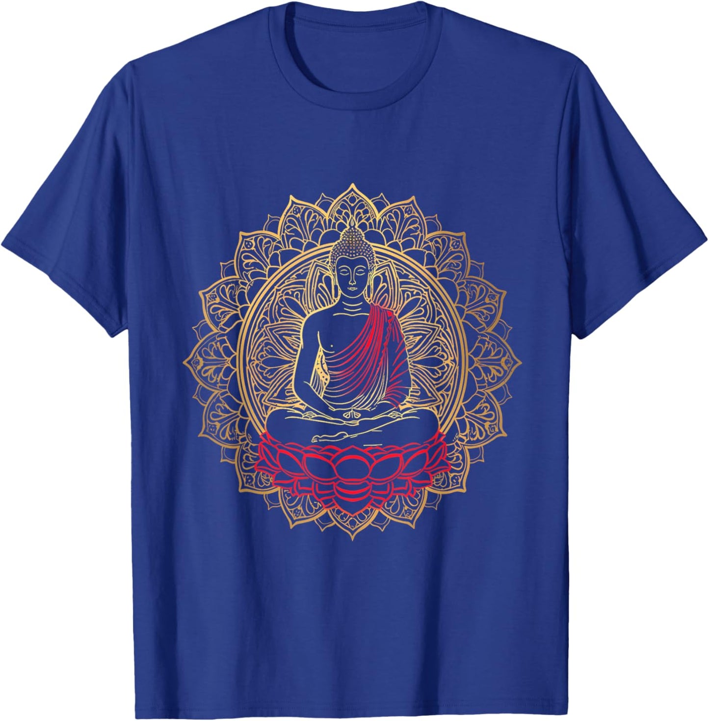Meditation Spiritual Mandala Buddhist Zen Buddha Hindu T-Shirt - T-Shirt | Royal