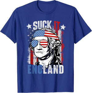 Suck It England American Flag Freedom Patriotic 4th Of July T-Shirt - T-Shirt | Royal