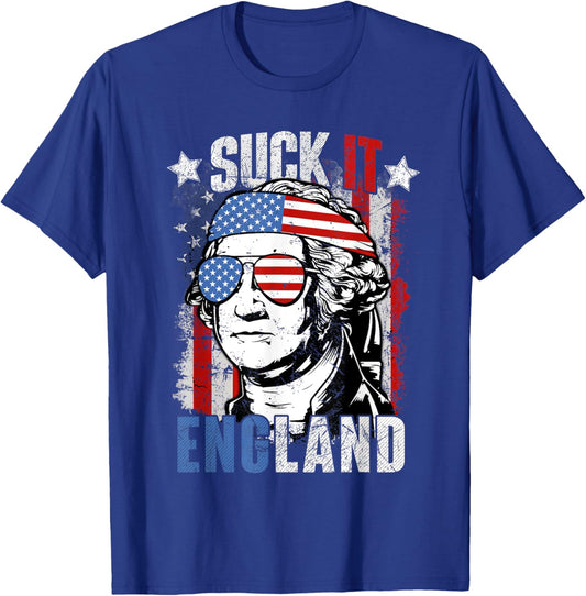 Suck It England American Flag Freedom Patriotic 4th Of July T-Shirt - T-Shirt | Royal
