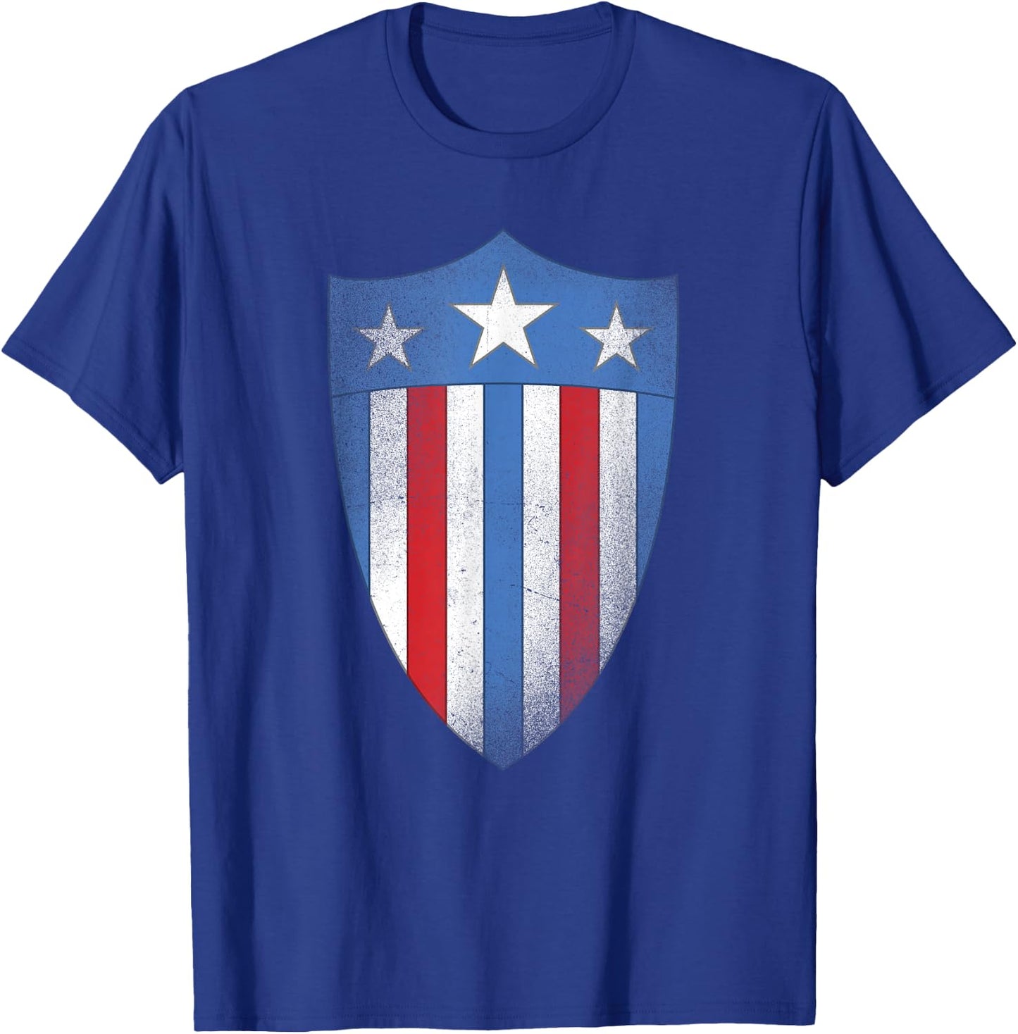 Marvel Captain America OG Distressed Shield T-Shirt - T-Shirt | Royal