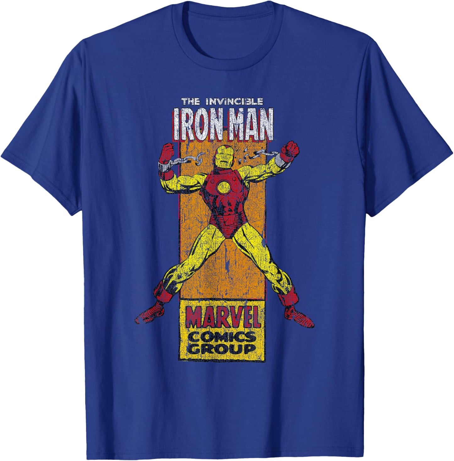 Marvel Iron Man Comics Group Character Card T-Shirt - T-Shirt | Royal