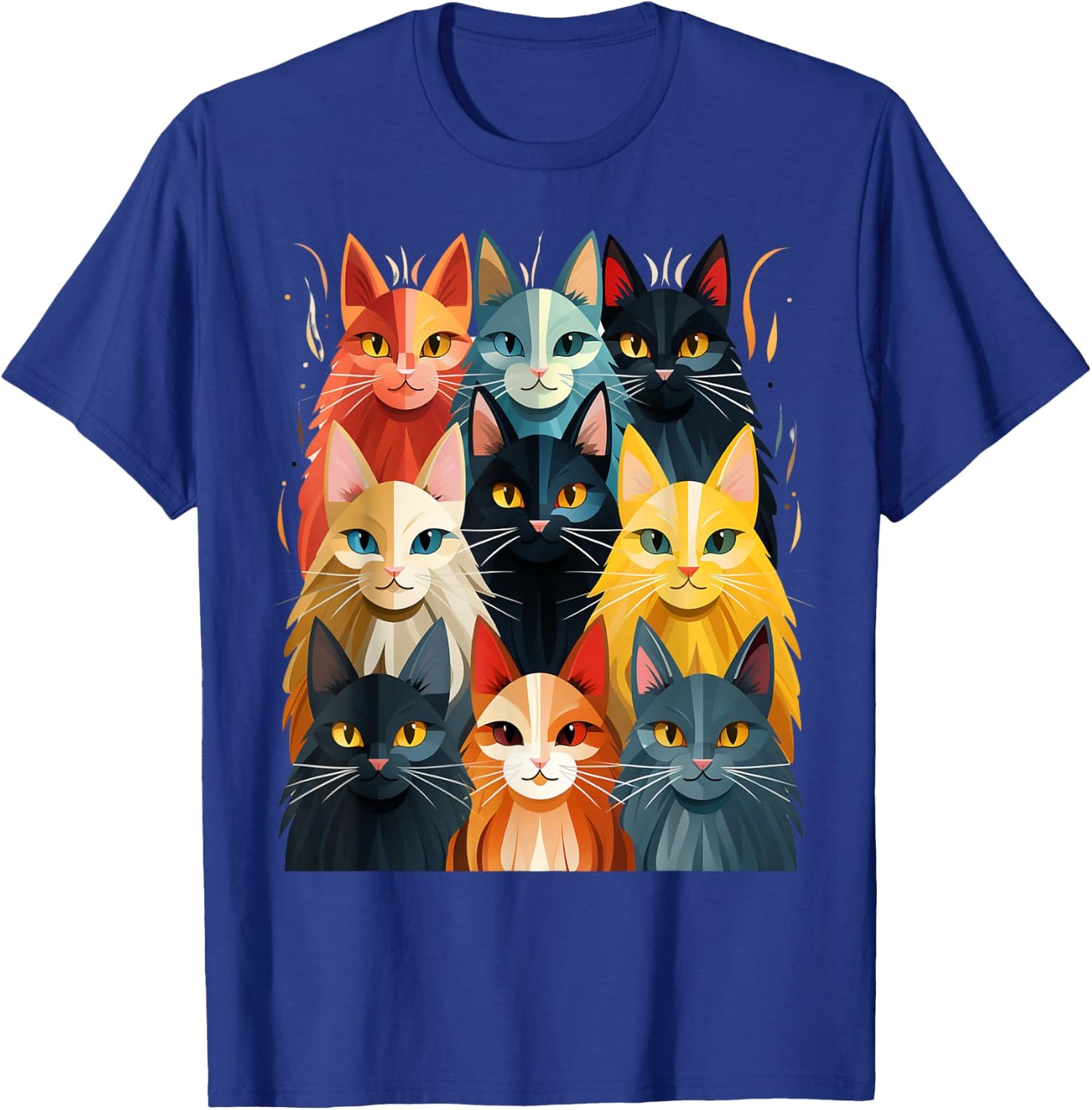 Stylized Vintage Kitten Art Lover Classic Cute Cat T-Shirt - T-Shirt | Royal