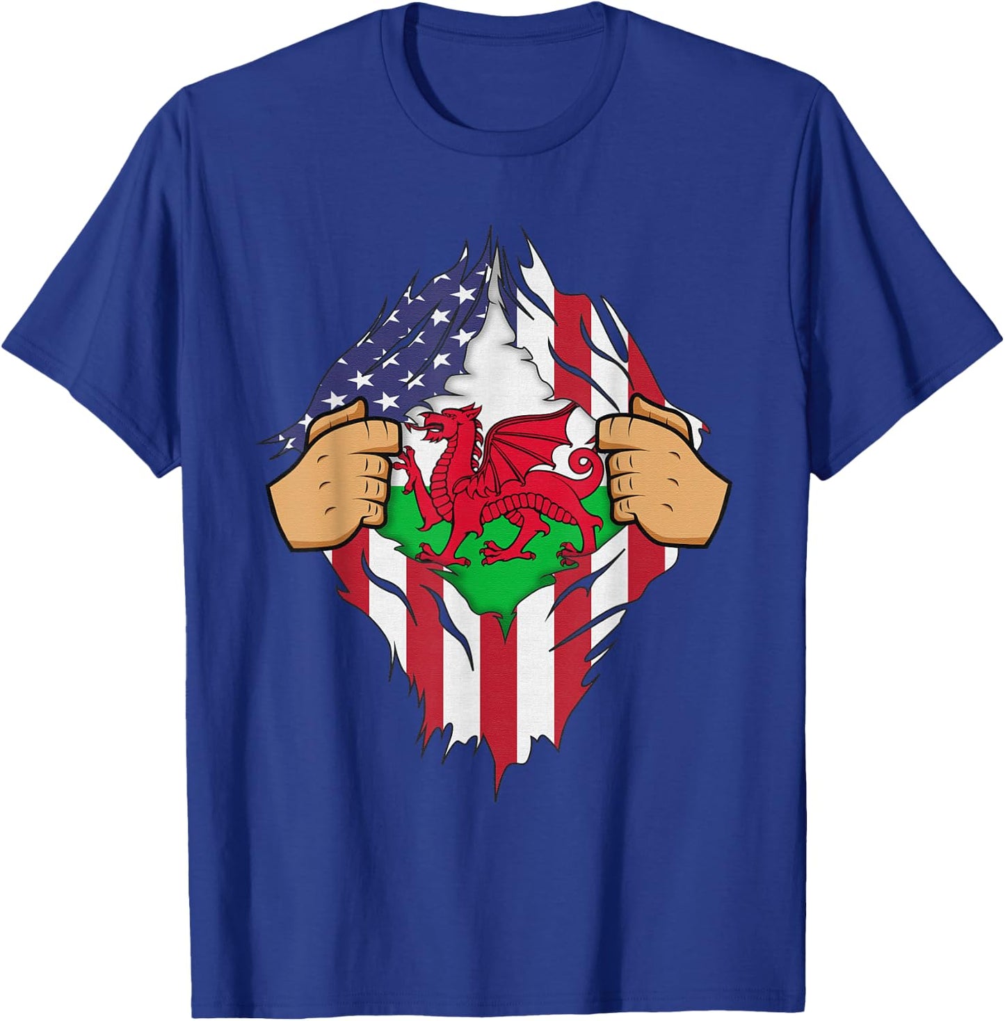 WELSH FLAG WALES Men Women Kids Gift T-Shirt - T-Shirt | Royal